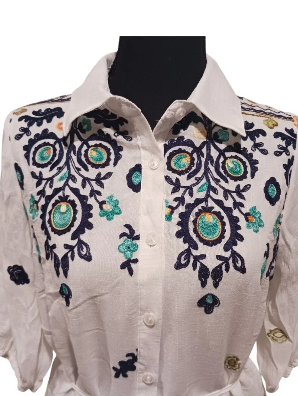 Kindred Embroidered Shirtdress Bohemian Gauzy